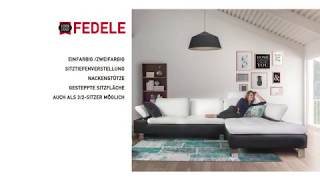 Designer Eckcouch aus Leder  Modell quotFedelequot von Lederland [upl. by Aidekal471]