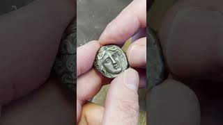 Rhodes Tetradrachm 408405 BC Helios and Rose coin greece berk history silver [upl. by Niwrek]