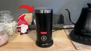 Froth Milk Without Espresso Machine  Bodum Electric Milk Frother DEMO [upl. by Gentilis931]