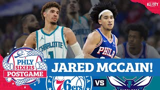 PHLY Sixers Postgame Jared McCain stars in Sixers OT win over Hornets [upl. by Enyawal583]