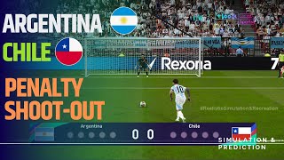 Penalty shootout ⚽ Chile  Argentina 🏆 AMERICA CUP 2024  Video game simulation [upl. by Semaj]