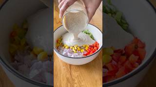 Day 2430 easy salad recipes recipe viral fitness proteinsalad healthyrecipes food vegsalad [upl. by Noryahs]