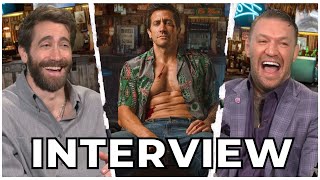 ROAD HOUSE Interview  Jake Gyllenhaal and Conor McGregor On Fighting UFC and Patrick Swayze Remake [upl. by Merete]