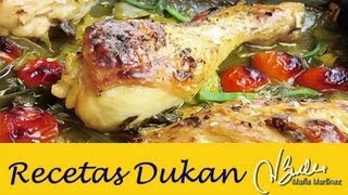 Adelgazar Pollo a la Provenzal Dieta Dukan Crucero  Diet Provenzal Roast Chicken [upl. by Aleik354]