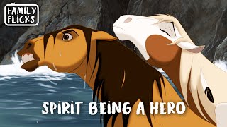 Spirit Rescuing Others  Spirit Stallion of the Cimarron 2002  Family Flicks [upl. by Irahcaz407]