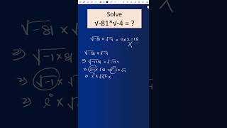 Solve √ 81√ 4 maths surdsindices mathematics surd education surdindicesproblem [upl. by Anaicul]