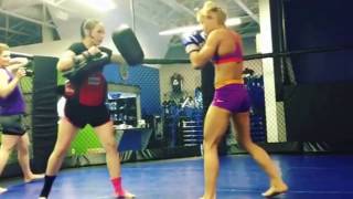 Felice Herrig quotLil Bulldogquot KickboxingMuay Thai Training [upl. by Whalen]