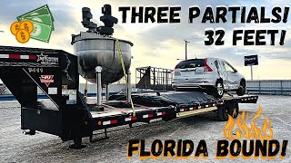 NonCDL Hotshot Trucking in South Florida 😩  We Put 3 Partials on a 32 Flatbed Trailer for 4100 [upl. by Brenan]