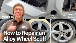 Alloy Wheel Repair amp Refurbish at Home  DIY Alloy Wheel Scuff Repair [upl. by Aihsatan]