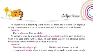 Ch 7 Adjectives English Grammar Class 5 [upl. by Demmahom951]