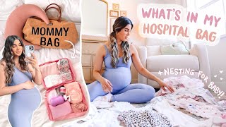 Packing My Hospital Bag  NestingPrepping for BABY GIRL ITS TIME [upl. by Jesher]