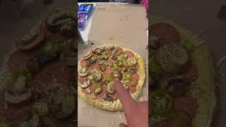 Part one of turning a digiorno pizza gourmetcheflife [upl. by Stewardson]