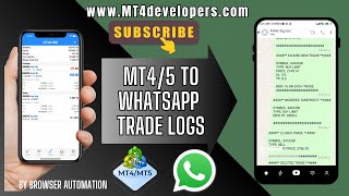 How To Get MT4MT5 Trade Logs amp DailyWeekly Reports to WhatsApp [upl. by Neahs]