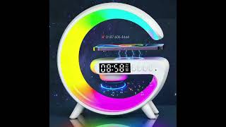 Smart RGB Light With Wireless Charger Bluetooth Speaker Alarm Clock [upl. by Cinimod]