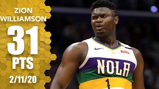 Zion Williamson scores careerhigh 31 points in Pelicans vs Trail Blazers  201920 NBA Highlights [upl. by Ivel]