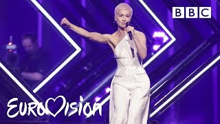 SuRie carries on after stage invasion  quotStormquot Live  United Kingdom  Eurovision Song Contest 2018 [upl. by Rodie576]