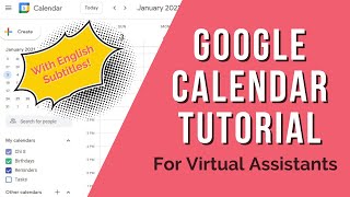 Calendar Management for Beginner Virtual Assistants  G Suite Tool How to Use Google Calendar [upl. by Bradly]