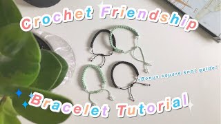 Friendship Bracelet  Square Knot Closure  Crochet Tutorial  Chelsea Crafts Inc [upl. by Eki]