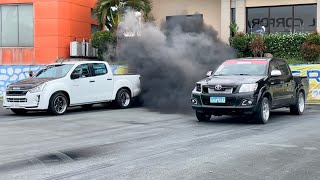 400HP DMAX vs 400HP HILUX Fastest Drag Diesel in the Philippines [upl. by Kamin]