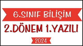 6Sınıf Bilişim Teknolojileri 2Dönem 1Yazılı Soruları  Açık Uçlu Klasik Yazılı 2024 [upl. by Nadoj]