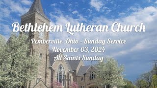 Bethlehem Lutheran Church Pemberville Ohio  Sunday Service [upl. by Carlynne]