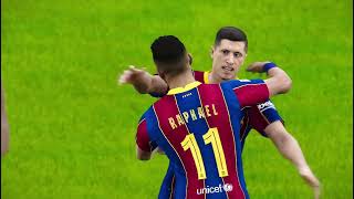 Real Madrid vs Barcelona Gameplay Efootball Pes 21 GamePlay Part2 [upl. by Iggep]