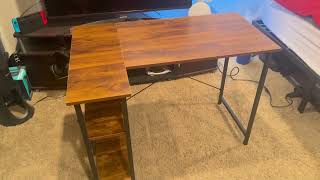 CubiCubi 40 Inch Small L Shaped Computer Desk Review [upl. by Lydon]