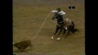 Calf Roping  10th Go Round 1991 NFR Rodeo [upl. by Dedrick]