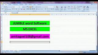 Jumble word software in MS Excel [upl. by Adnauq]