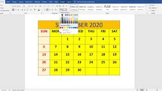 calendar in MS Word  insert table  Easy Learning with Sakshi Agarwal [upl. by Acirret]