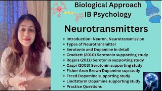 NeurotransmittersBiological ApproachIB Psychology Serotonin and Dopamine IBpsychologyviralvideo [upl. by Akimahs148]