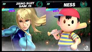 Super Smash Bros Ultimate Amiibo Fights EX Zero Suit Samus vs Ness [upl. by Ynnos]