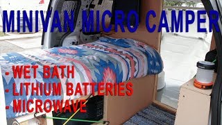 Incredible Minivan Camper Van RV Conversion DIY Wet Bath Tour [upl. by Ramalahs876]