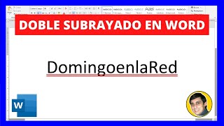 Cómo HACER un DOBLE SUBRAYADO en WORD [upl. by Asaph]