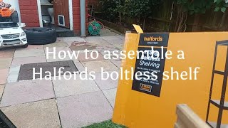 How to assemble a Halfords Boltless Shelf shelfs diy assembly halfords tutorial tutorials fyp [upl. by Ruddie]