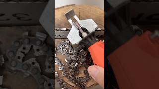 Chainsaw tooth repairing and grinding process Smart tools and technology make work easy [upl. by Wampler]