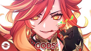 Nightcore  GODS Lyrics [upl. by Marks]