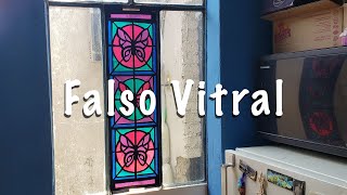 Falso vitral de cartulina y plastico [upl. by Adnorahs]