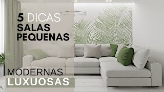 5 Dicas Decoração de Sala Pequena Moderna  Rizza Diniz Arquitetura [upl. by Tyoh281]