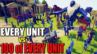 TABS Every Unit vs 100 of EVERY UNIT  Totally Accurate Battle Simulator [upl. by Enilorac]