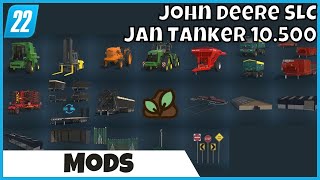 John Deere SLC Bazuca Jan Tanker Trator 9RX 2015 Recolhedor de Pedras Irreal Farming Simulator 22 [upl. by Marysa]