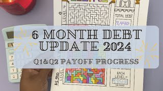 🎆 6 MONTH MIDYEAR DEBT PAYOFF UPDATE 2024 QUARTERLY DEBT UPDATE STEADY PROGRESS 🎇 [upl. by Oicor]