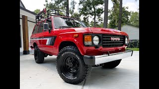 1985 Toyota Landcruiser FJ60 Red WalkAround [upl. by Eydnarb]