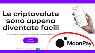 MOONPAY TUTORIAL ITALIANO  Come Acquistare Criptovalute senza Documenti e Verifica KYC [upl. by Anuayek]