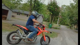 FPV Drone Chases Honda CRF250L Supermoto [upl. by Adirem]