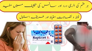 Rapicort tablet uses prednisolone 5mg uses in urdu how to use rapicort tablet tablet for allergy [upl. by Adneram]