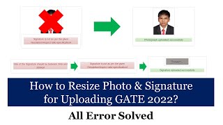 How to Resize Photograph amp Signature for GATE JAM 2023 Resize Signature for Uploading in GATE 2023 [upl. by Hoban]