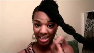 How To Senegalese Twists bun and swoop style [upl. by Demodena629]