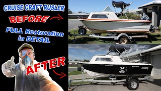 Half Cabin Boat 🚤 FULL RESTORATION IN DETAIL  Start to Finish  Ep 76 [upl. by Nide]