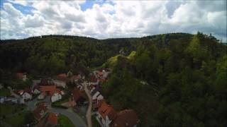 Tüchersfeld bei Pottenstein in der Fränkischen Schweiz von oben [upl. by Nilla]